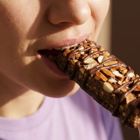 Barrita Probiotica de Chocolate y Frutos Secos | Proteina y Fibra
