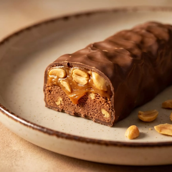 Barrita proteica de Cacahuete y Caramelo Salado con Probióticos