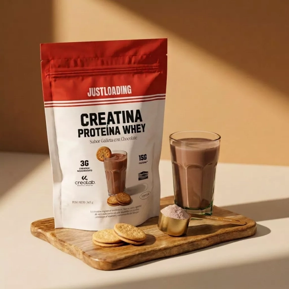 Proteína Whey con Creatina Sabor Galleta | JustLoading