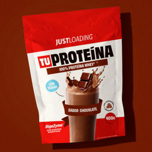 100% Proteína Whey en polvo sabor chocolate 400 g