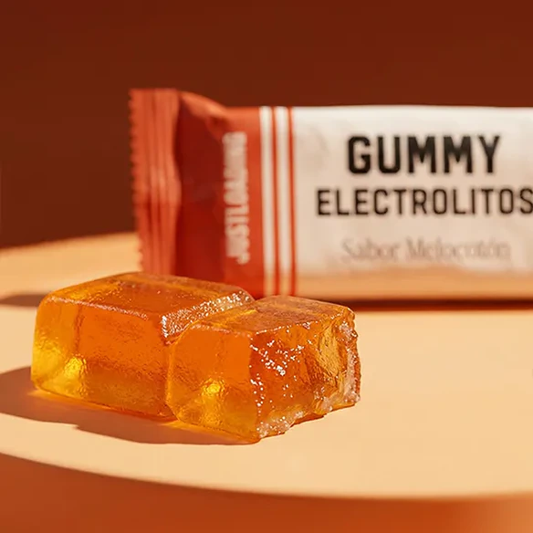 Barrita melocotón electrolitos gummypower | Justloading