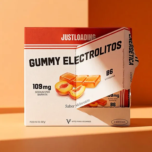 Barrita melocotón electrolitos gummypower | Justloading