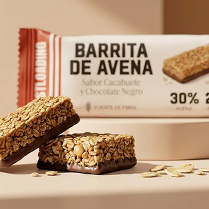 Barrita de avena y cacahuete con chocolate negro | Flapjack 2
