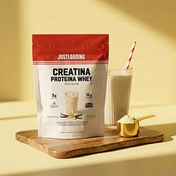 Creatina + Proteína Whey sabor vainilla