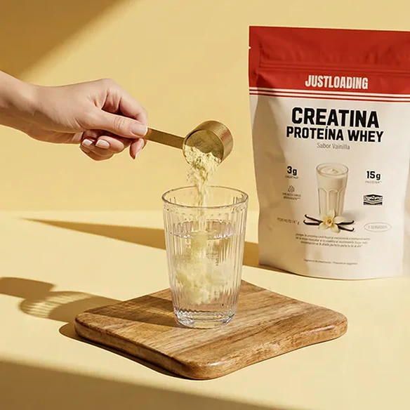 Creatina + Proteína Whey sabor vainilla