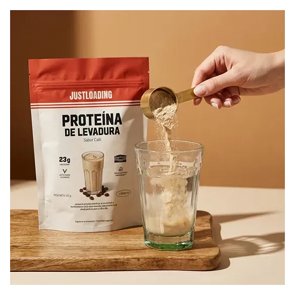 Proteína de levadura sabor café