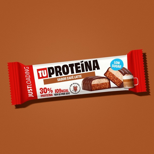 Coffee latte flavored protein bar