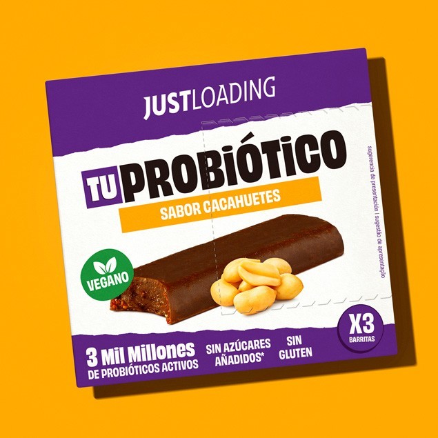 Barrita Energética con Cacahuete y Probióticos | JustLoading