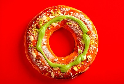 Receta de Roscón de Reyes con Crema de Pistacho y Cacahuete